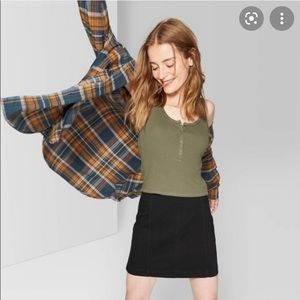 Wild Fable Black Denim Skirt